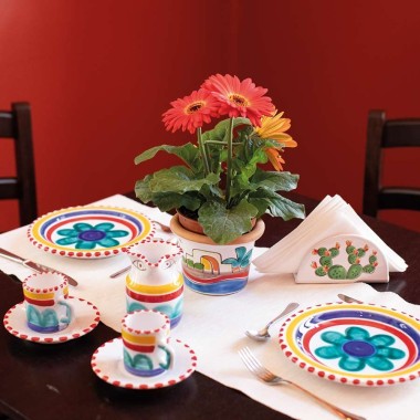 Napkin rings half-moon Folk Prickly Pears Napkin rings half-moon Folk Prickly Pears
